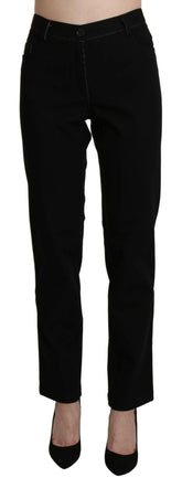 BENCIVENGA Black High Waist Straight Casual Trouser Pant -   -  BENCIVENGA.